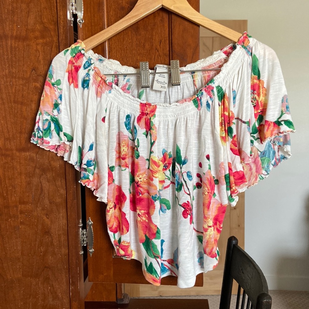 Off the shoulder floral top
